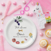 あれはアモーレイタリアンブライダルシャワー ペーパープレート (パーティー)
