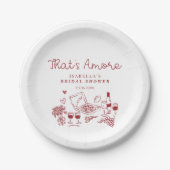 あれはアモーレイタリアンブライダルシャワー ペーパープレート (正面)