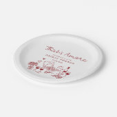 あれはアモーレイタリアンブライダルシャワー ペーパープレート (アングル)