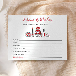 あれはアモーレイタリアンレッドブライダルシャワーアドバイスカード