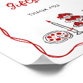 あれはアモーレイタリアンレッドブライダルシャワーカードギフト ポスター (角)