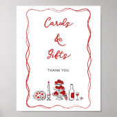 あれはアモーレイタリアンレッドブライダルシャワーカードギフト ポスター (正面)