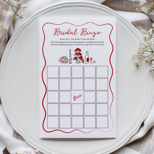 あれはアモーレイタリアンレッドブライダルシャワービンゴゲーム (クリエイターアップロード済み)