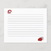 あれはアモーレイタリアンレッドブライダルシャワーレシピカード (裏面)