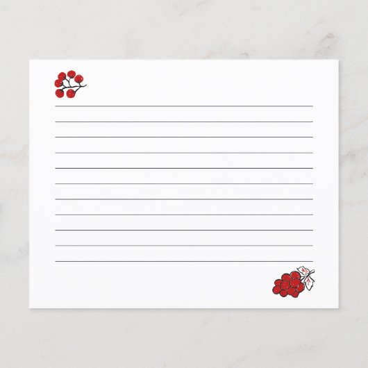 あれはアモーレイタリアンレッドブライダルシャワーレシピカード (裏面)