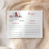 あれはアモーレイタリアンレッドブライダルシャワーレシピカード