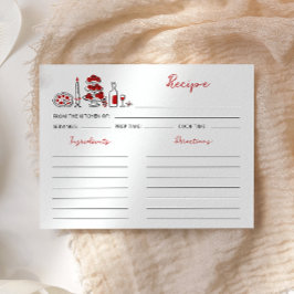 あれはアモーレイタリアンレッドブライダルシャワーレシピカード