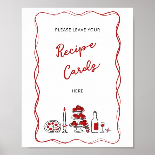 あれはアモーレイタリアンレッドレシピカード ポスター (正面)