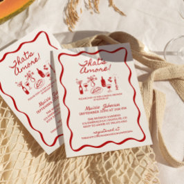 あれはアモーレイタリアンー波縁どブライダルシャワー 招待状