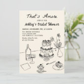 あれはアモーレイタリアン手描きブライダルシャワー 招待状 (スタンド正面)