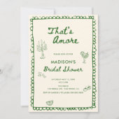 あれはアモーレイタリアン手描きブライダルシャワー 招待状 (正面)