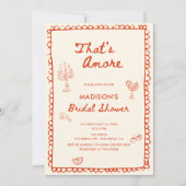 あれはアモーレイタリアン手描きブライダルシャワー 招待状 (正面)