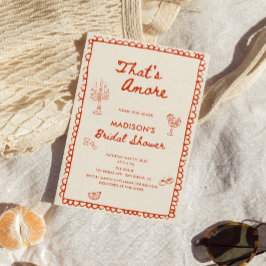 あれはアモーレイタリアン手描きブライダルシャワー 招待状