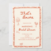 あれはアモーレイタリアン手描きブライダルシャワー 招待状 (正面)