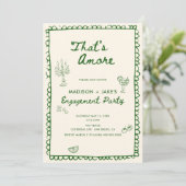 あれはアモーレイタリアン手描き婚約パーティ 招待状 (スタンド正面)