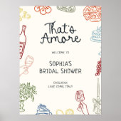 あれはアモーレカラフル図解入りの、写真付きのブライダルシャワー ポスター (正面)