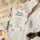 あれはアモーレカラフル図解入りの、写真付きのブライダルシャワー 招待状