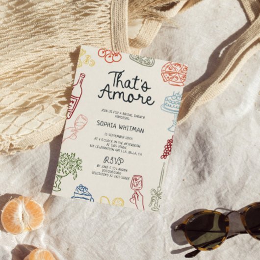 あれはアモーレカラフル図解入りの、写真付きのブライダルシャワー 招待状