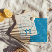 あれはアモーレハンドドローのレモンブライダルシャワー 招待状