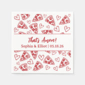 あれはアモーレハンドドローピザシックパーティー結婚ズ スタンダードカクテルナプキン (正面)