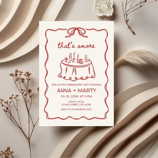 あれはアモーレハンドレッド図解入りの、写真付きの婚約パーティだ 招待状