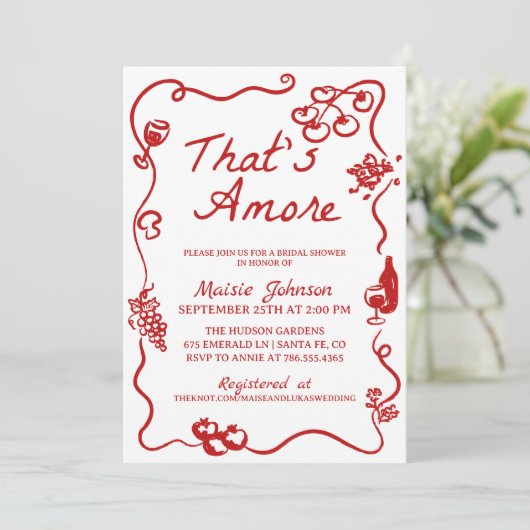 あれはアモーレフランスのインスパイアブライダルシャワー 招待状 (スタンド正面)