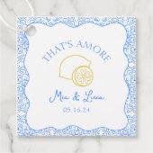 あれはアモーレモンブルータイルパーソナライズされた結婚の フェイバータグ (正面)