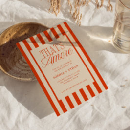 あれはアモーレレッドストライプ婚約パーティ 招待状