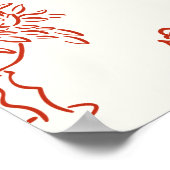 あれはアモーレレッド図解入りの、写真付きのブライダルシャワー ポスター (角)