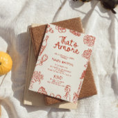 あれはアモーレレッド図解入りの、写真付きのブライダルシャワー 招待状