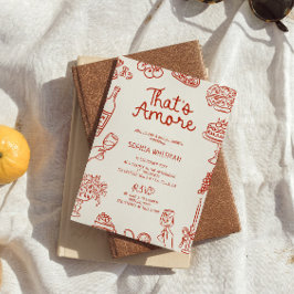 あれはアモーレレッド図解入りの、写真付きのブライダルシャワー 招待状