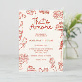 あれはアモーレレッド図解入りの、写真付きの結婚の 招待状 (スタンド正面)