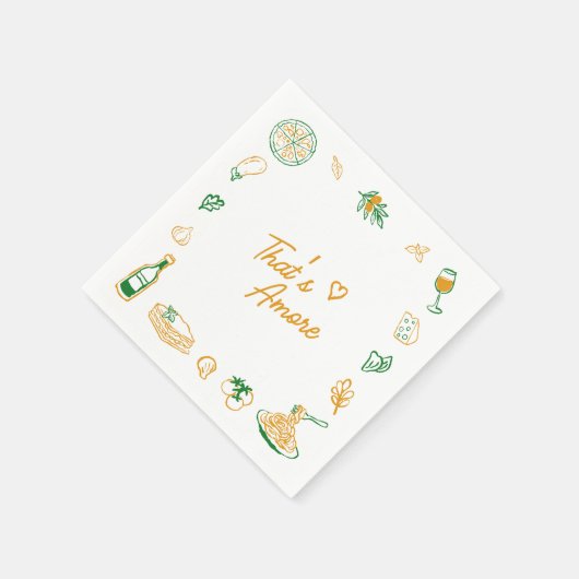 あれはアモーレ素朴食イタリアンブライダルシャワー スタンダードカクテルナプキン (角)
