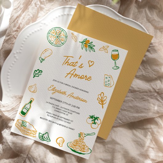 あれはアモーレ素朴食イタリアンブライダルシャワー 招待状