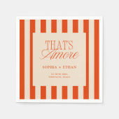 あれはアモーレ赤ストライプ スタンダードカクテルナプキン (正面)