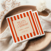 あれはアモーレ赤ストライプ スタンダードカクテルナプキン