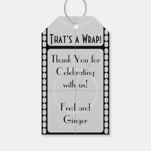 「あれはラップだ」フィルムストリップメッセージカード ギフトタグ (裏面)