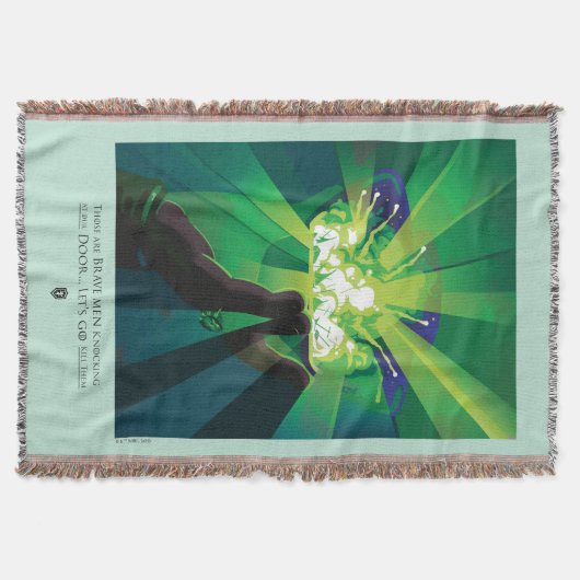 あれは勇敢な男達が我々の戸をたたいている スローブランケット (正面)