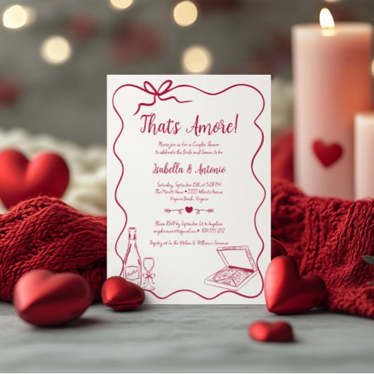 あれは手お洒落引きカップルのシャワー 招待状