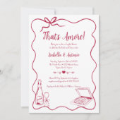 あれは手お洒落引きカップルのシャワー 招待状 (正面)