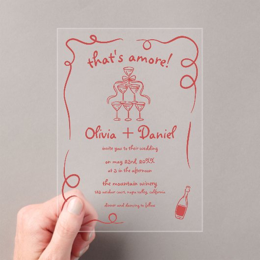 あれは手で描いたヴィンテージお洒落だ結婚 アクリル招待状 (インサイチュ (ポータブル))