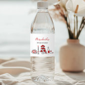 あれは手で描いた赤いイタリアンブライダルシャワー ペットボトルラベル