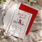 あれは手で描いた赤いイタリアンブライダルシャワー 招待状