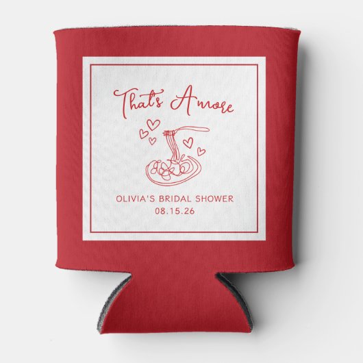 あれは手で描いた赤いイタリアンブライダルシャワー 缶クーラー (正面)