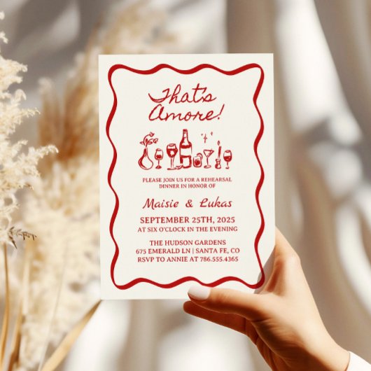 あれは手描きリハーサルイタリアンディナー 招待状