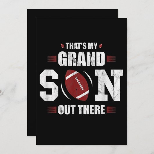 あれは私の孫のサッカー練習用ギフト、ばあちゃん 招待状 (正面/裏面)