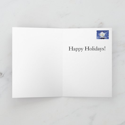 「あれは···ハッピーホリデーズ"グリーティングカード カード (内部)