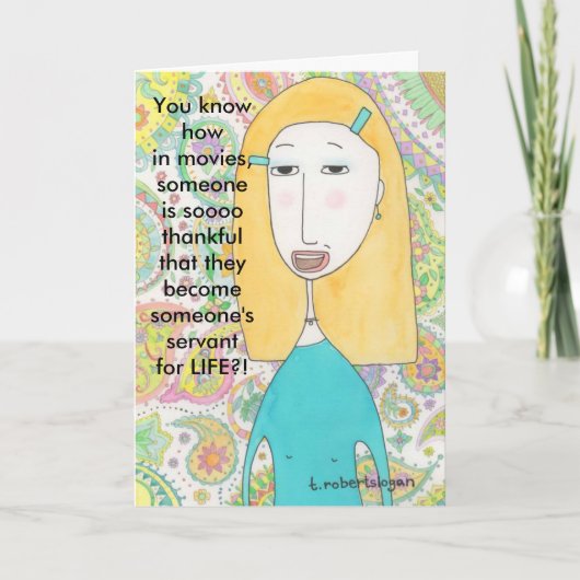 あれほど感謝して サンキューカード (正面)