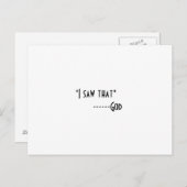 「あれを見た」 – 神のはがき ポストカード (正面/裏面)