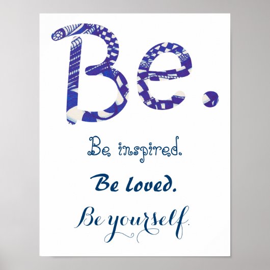 あれ。青インスパイアい白いポスター好き ポスター (正面)